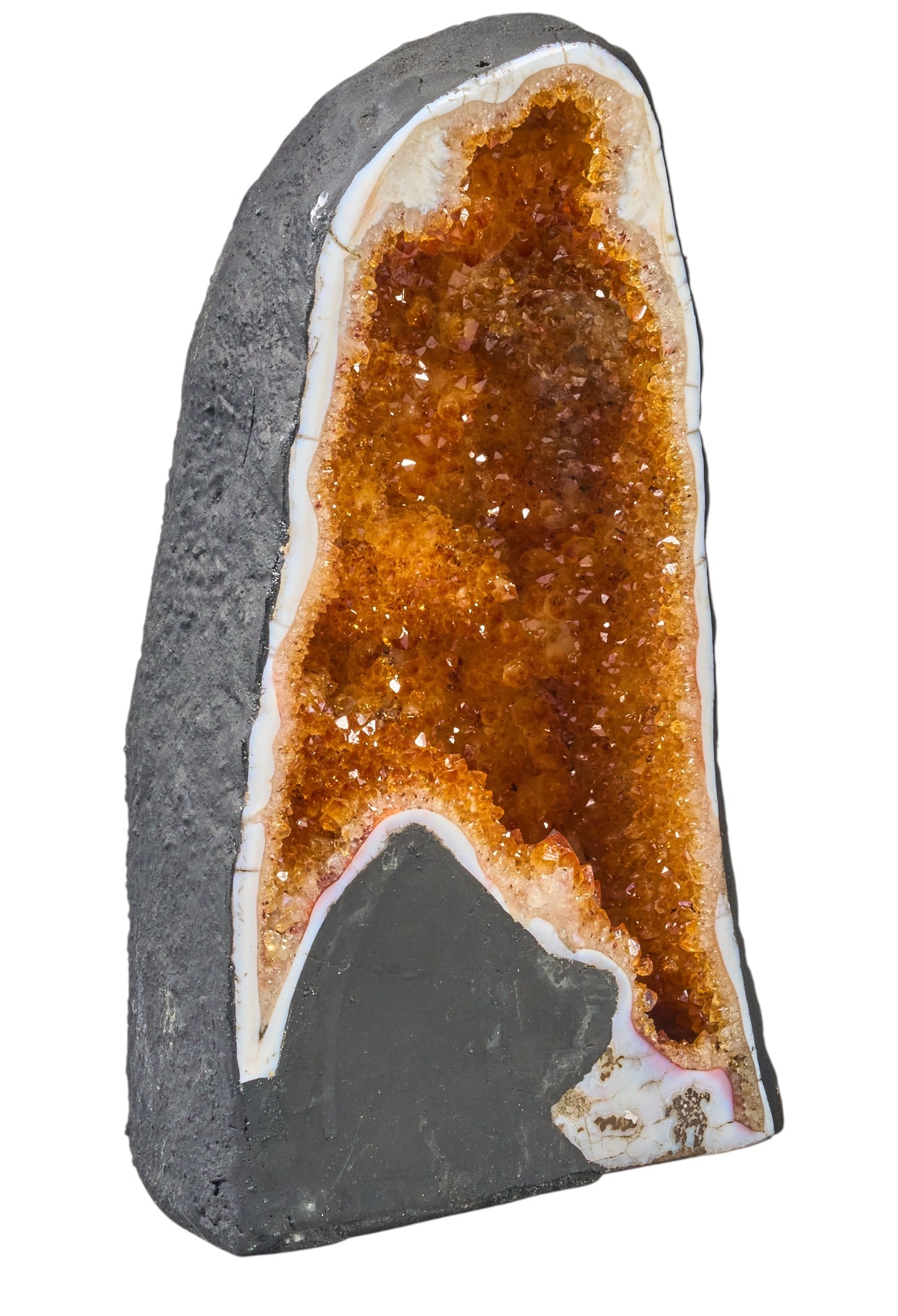 Citrine Cathedral Geode: Citrine cathedral geode height 15 in. x width 9 in. x depth 7 in. Provenance: Property from a home in San Antonio, Texas 