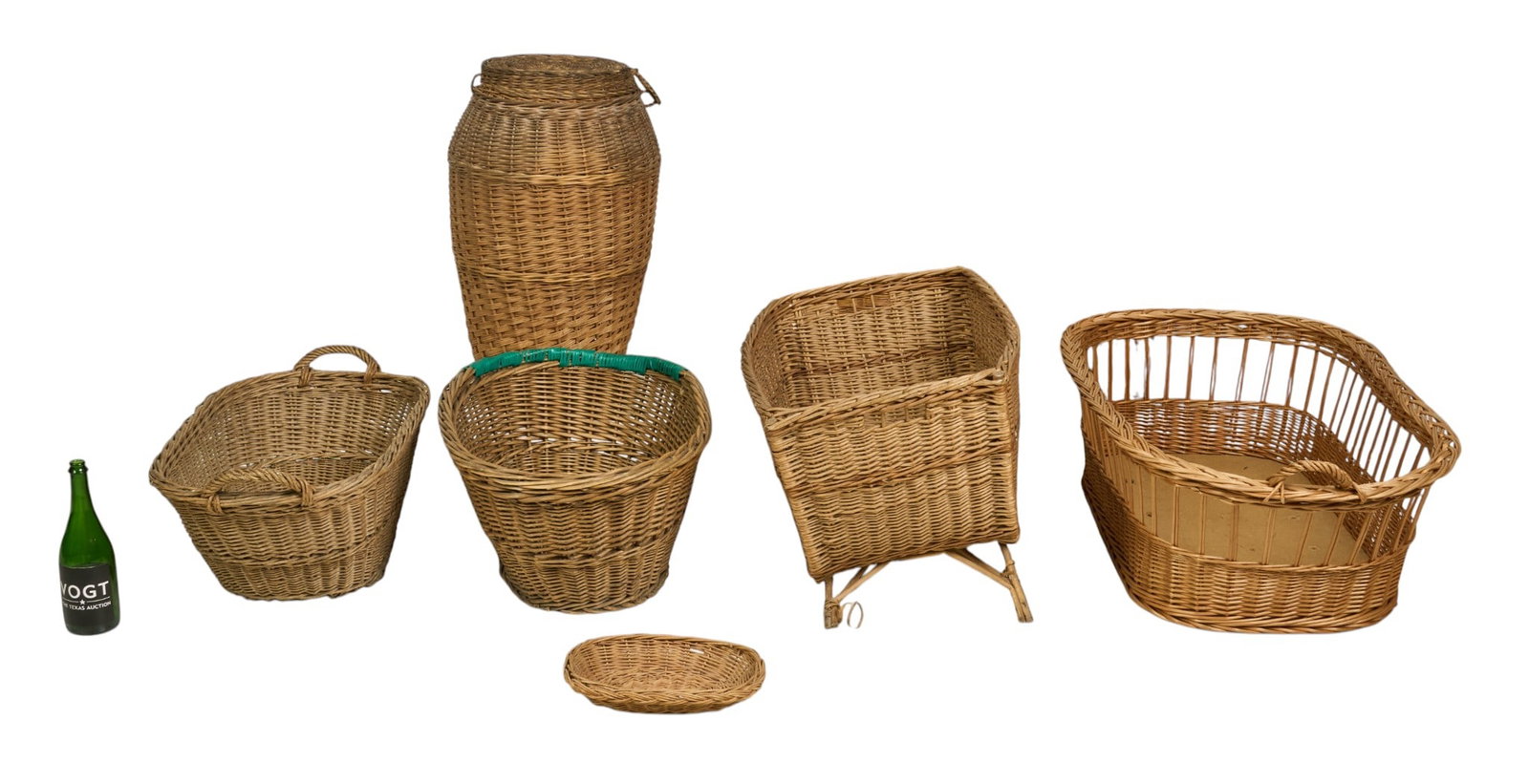 (7) Woven Wicker Items - 2