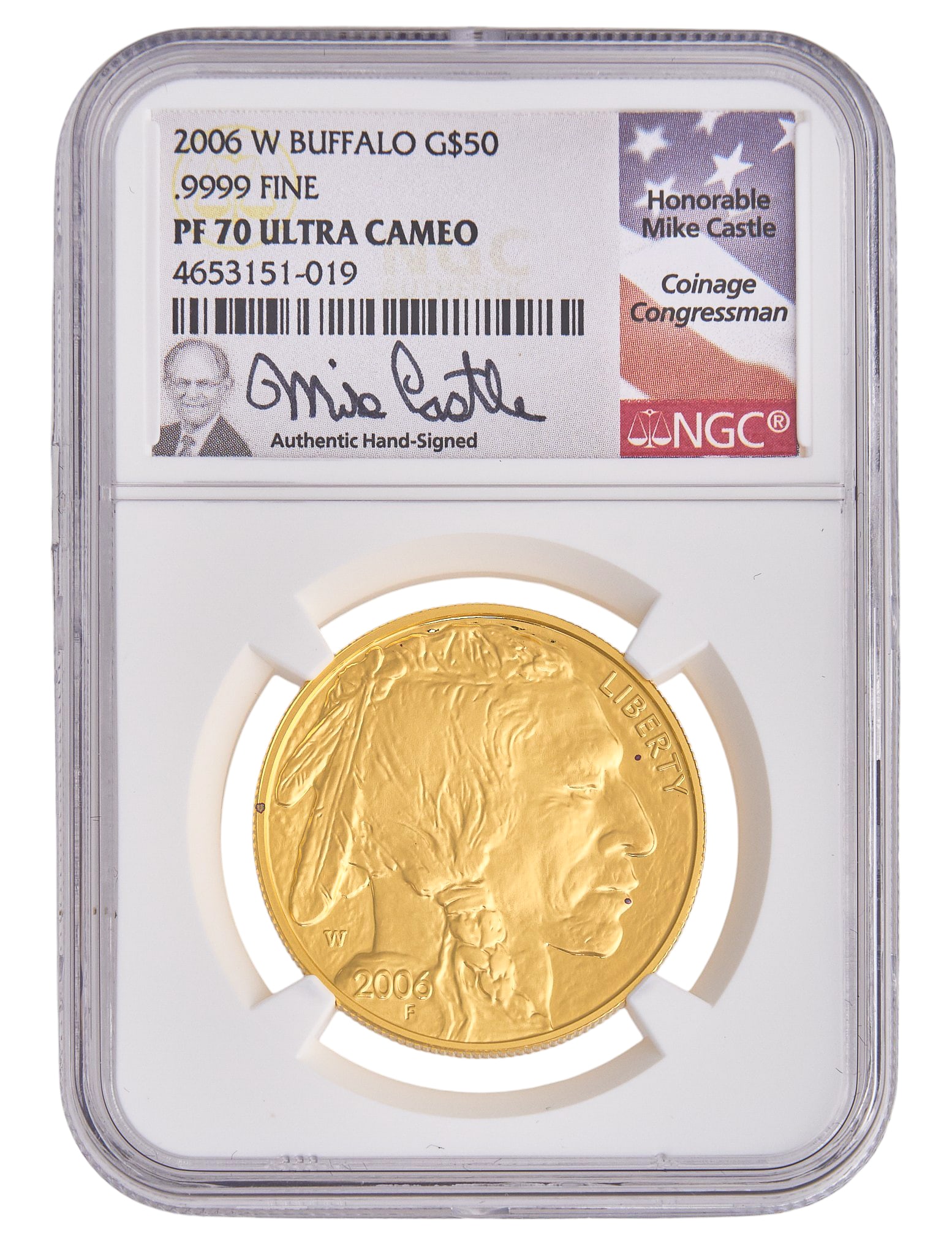 2006 $50 W Buffalo PF70 Ultra Cameo Gold Coin (1 of 2)