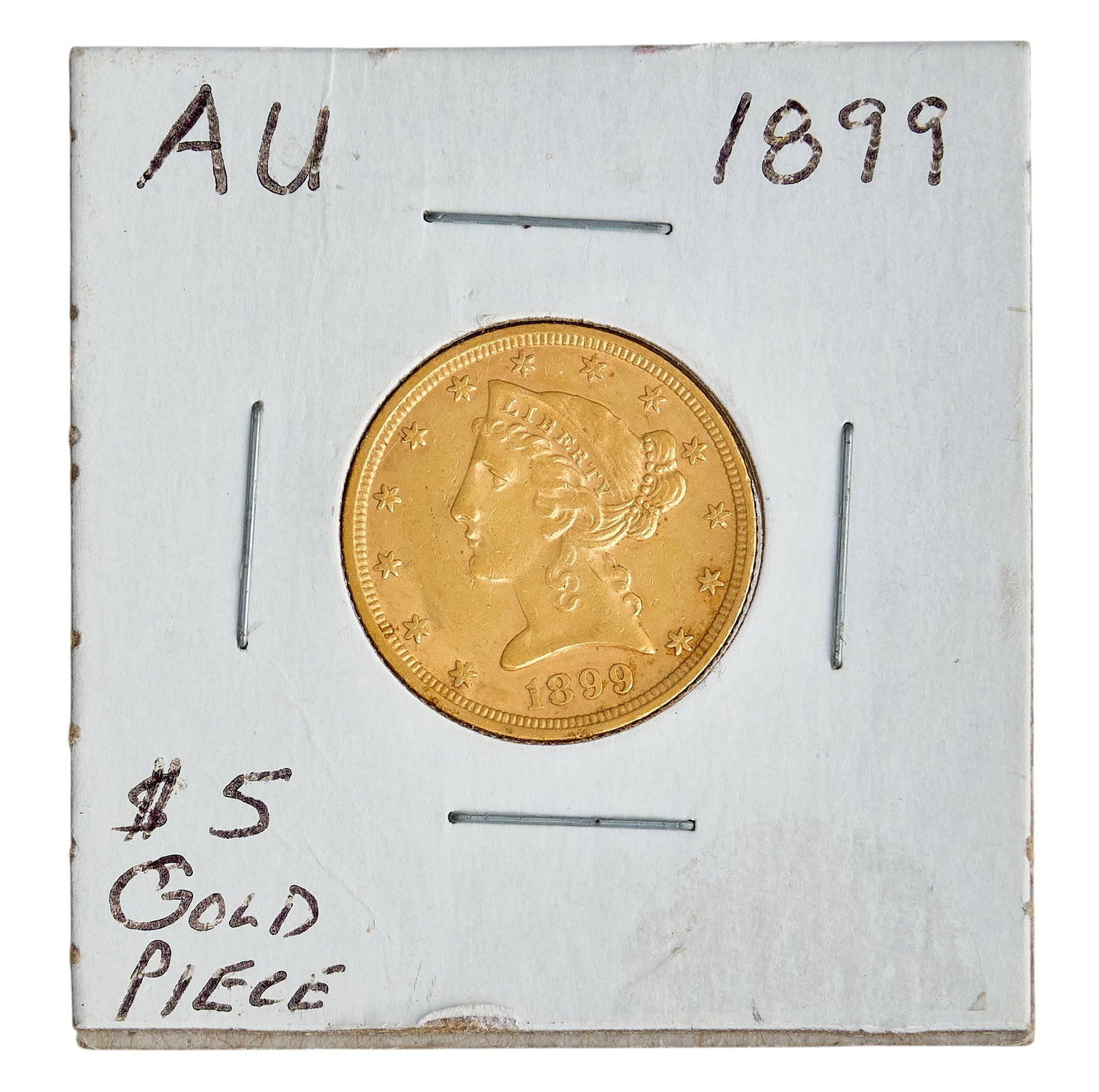 1899 $5 Liberty Head Half Eagle Gold Coin (1 of 2)