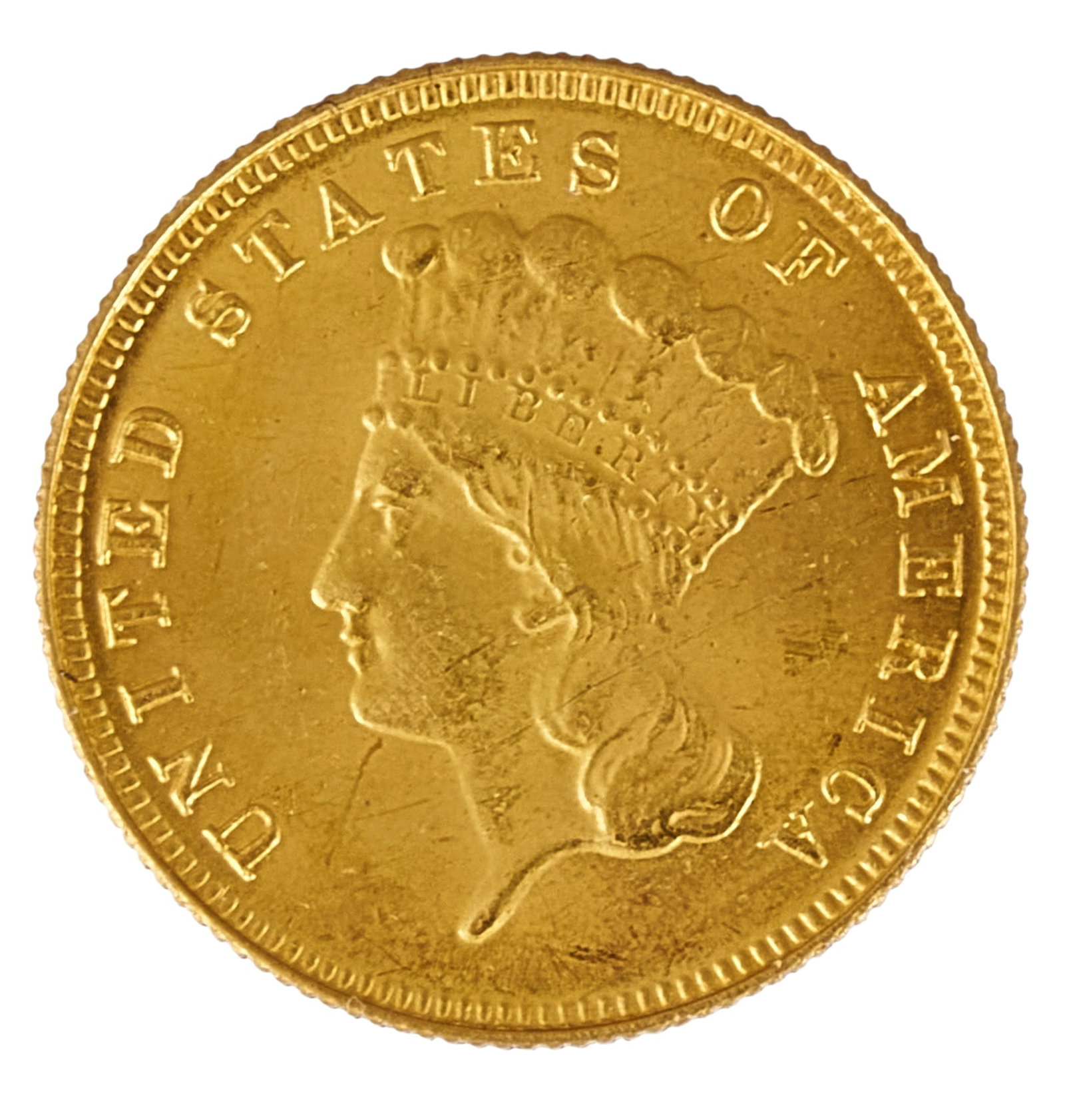 Rare 1874 US $3 Gold Coin (1 of 2)
