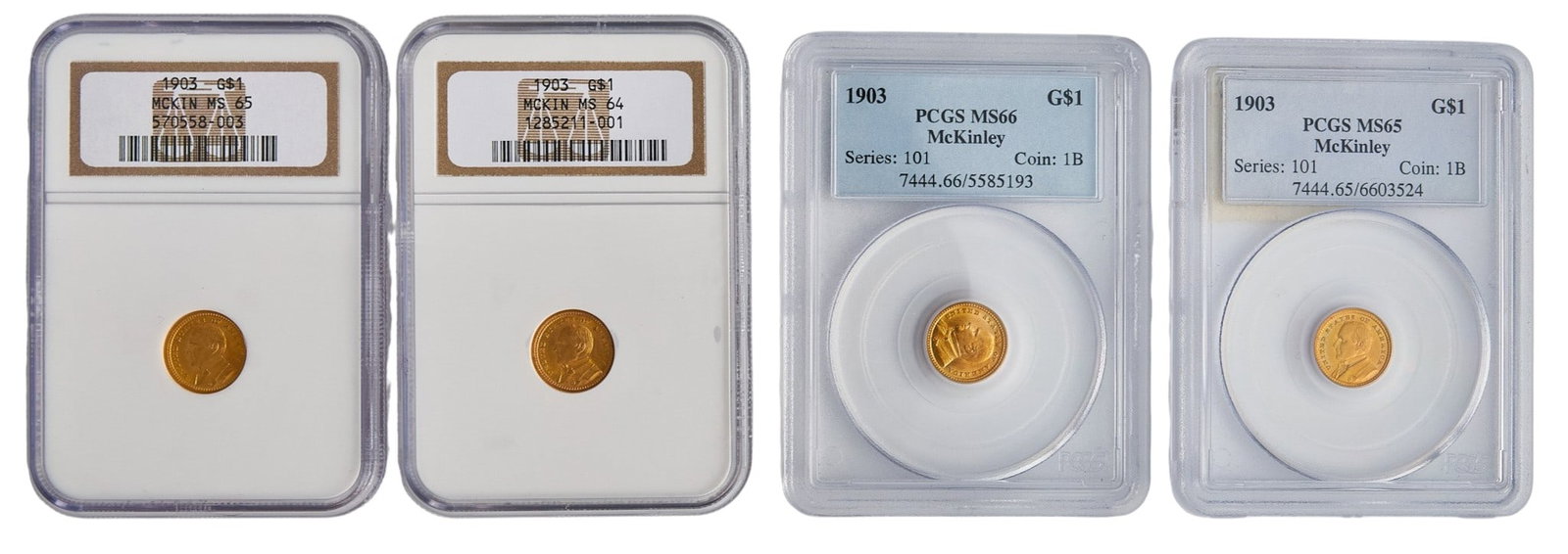 (4) Graded Louisiana Purchase Exposition Gold Coins (1 of 2)