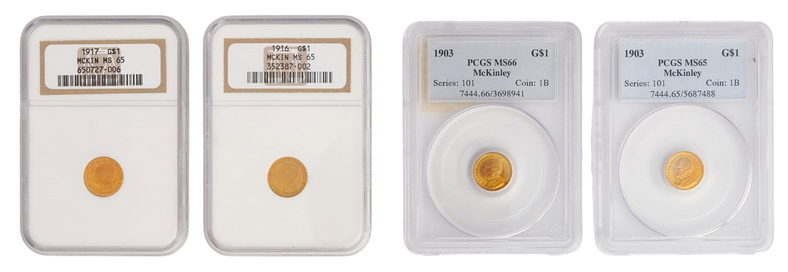 (4) Graded Louisiana Purchase Exposition Gold Coins (1 of 2)
