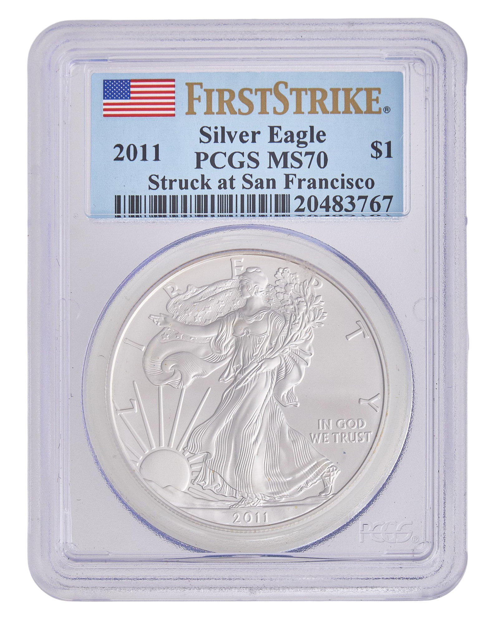 2011 MS-70 Silver Eagle Coin (1 of 2)