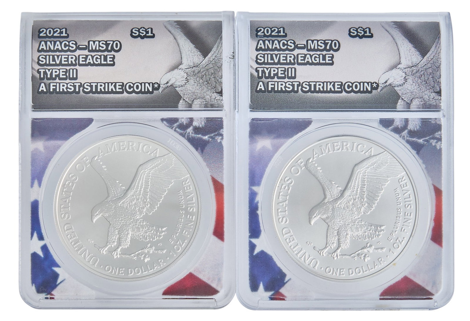 2 - 2018 1st Strike MS-70 Silver Eagles: 2 - 2018 1st Strike MS-70 Silver Eagles