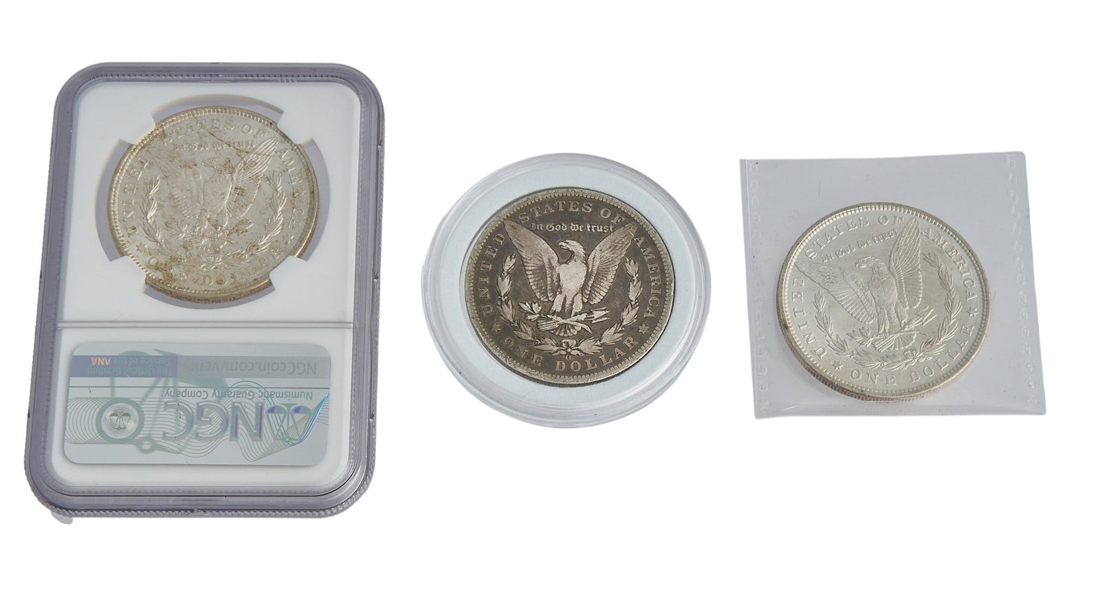 (3) Silver Morgan Dollars - 2