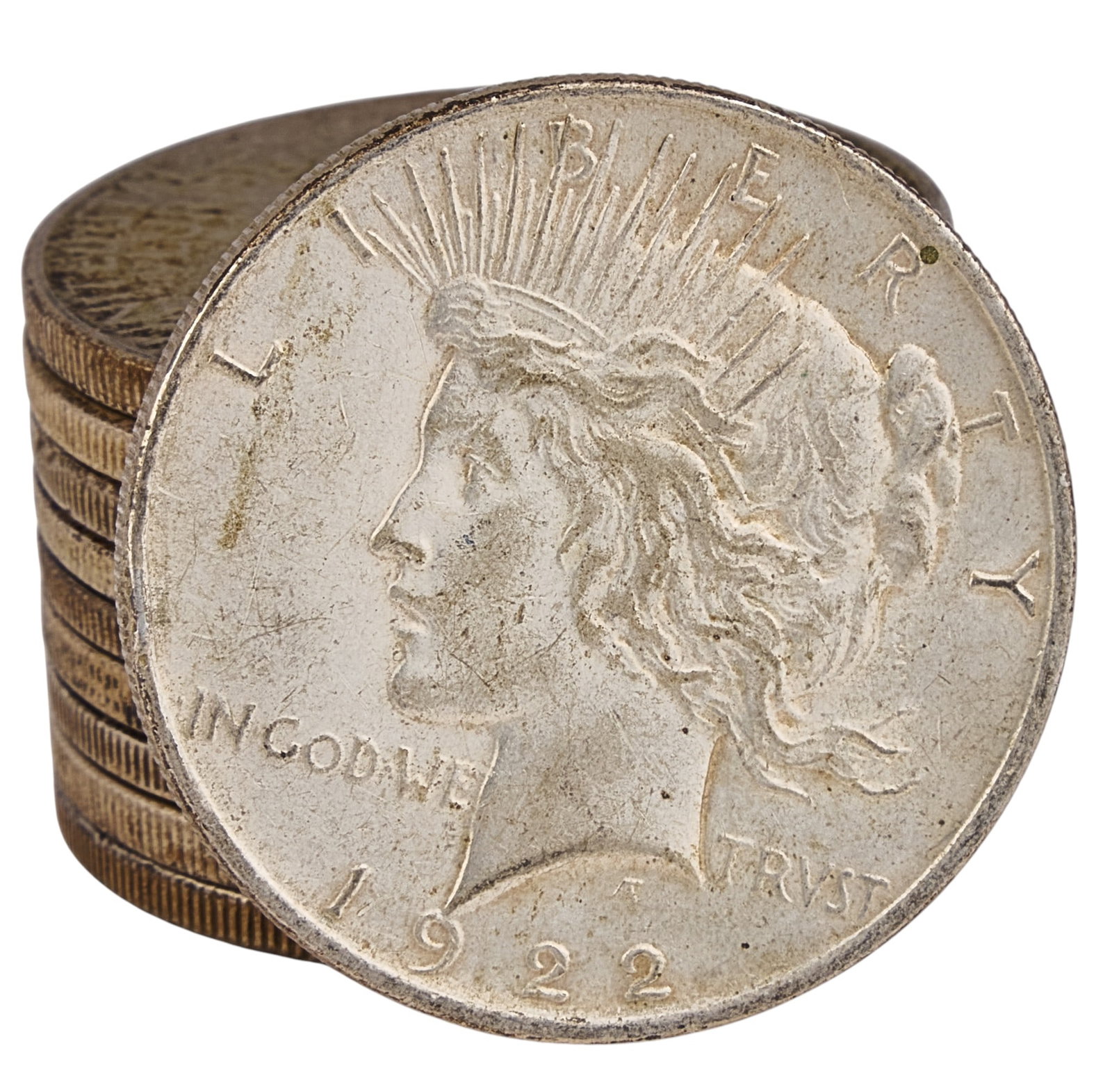 (10) Morgan Silver Dollars: Ten assorted Morgan Silver Dollars Provenance: Property from the Estate of Joy Speck Wilson (1942-2026) from her Menard, Texas ranch home