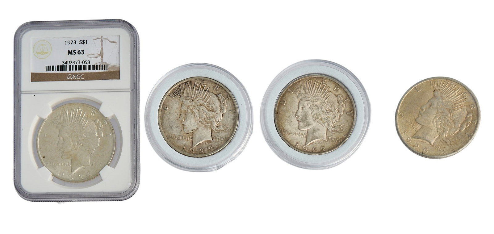(4) Silver Peace Dollars (1 of 2)