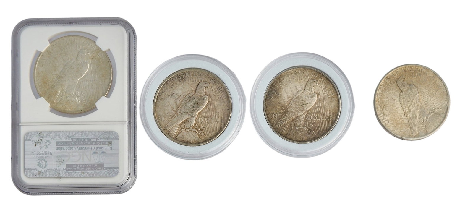 (4) Silver Peace Dollars - 2