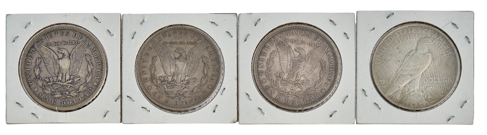 (4) American Silver Dollars - 2