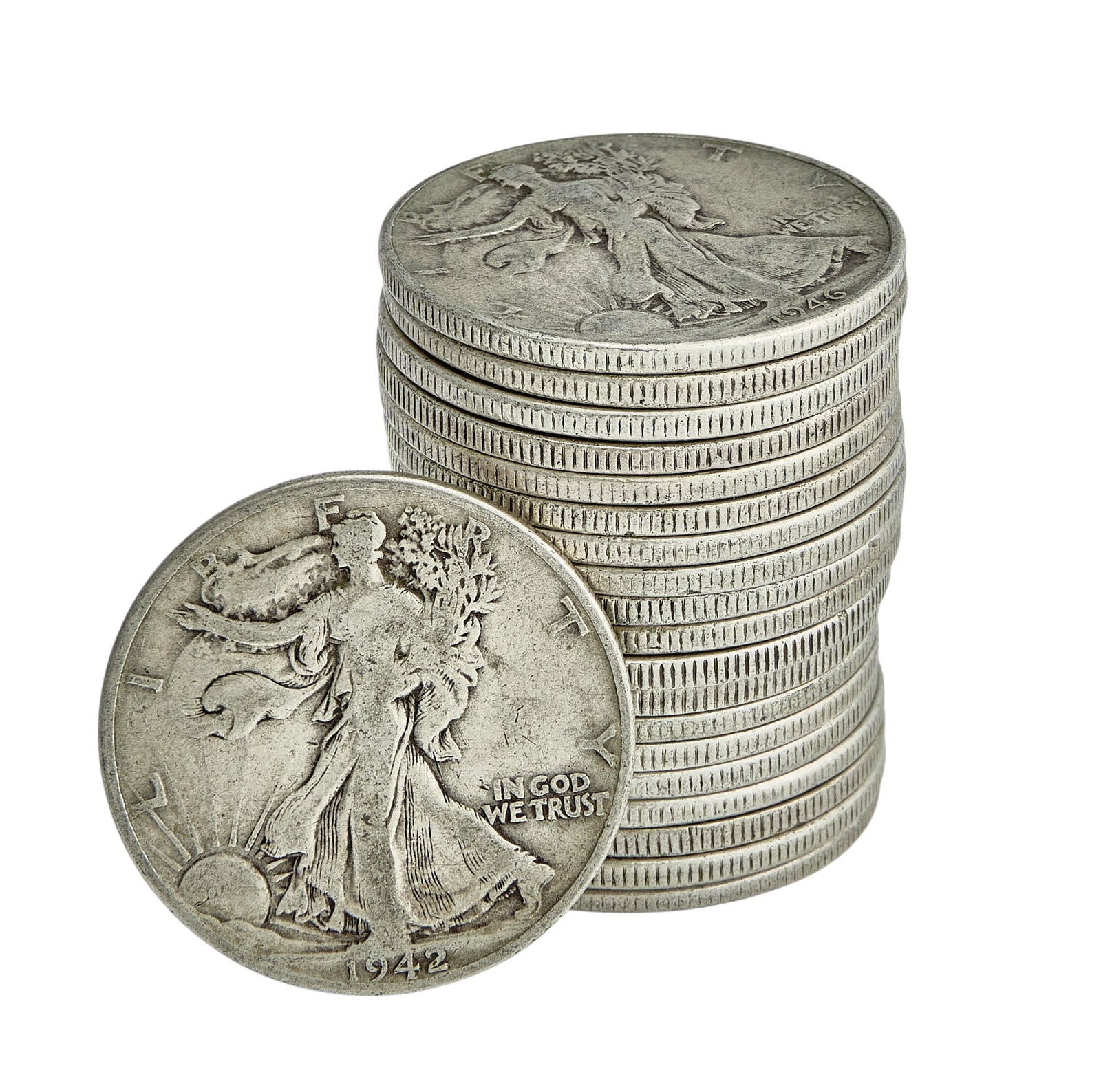 (20) Walking Liberty Half Dollars: Twenty silver Walking Liberty Half Dollars Provenance: Property from the collection of an industrial chemicals entrepreneur, from his Alamo Heights, Texas home