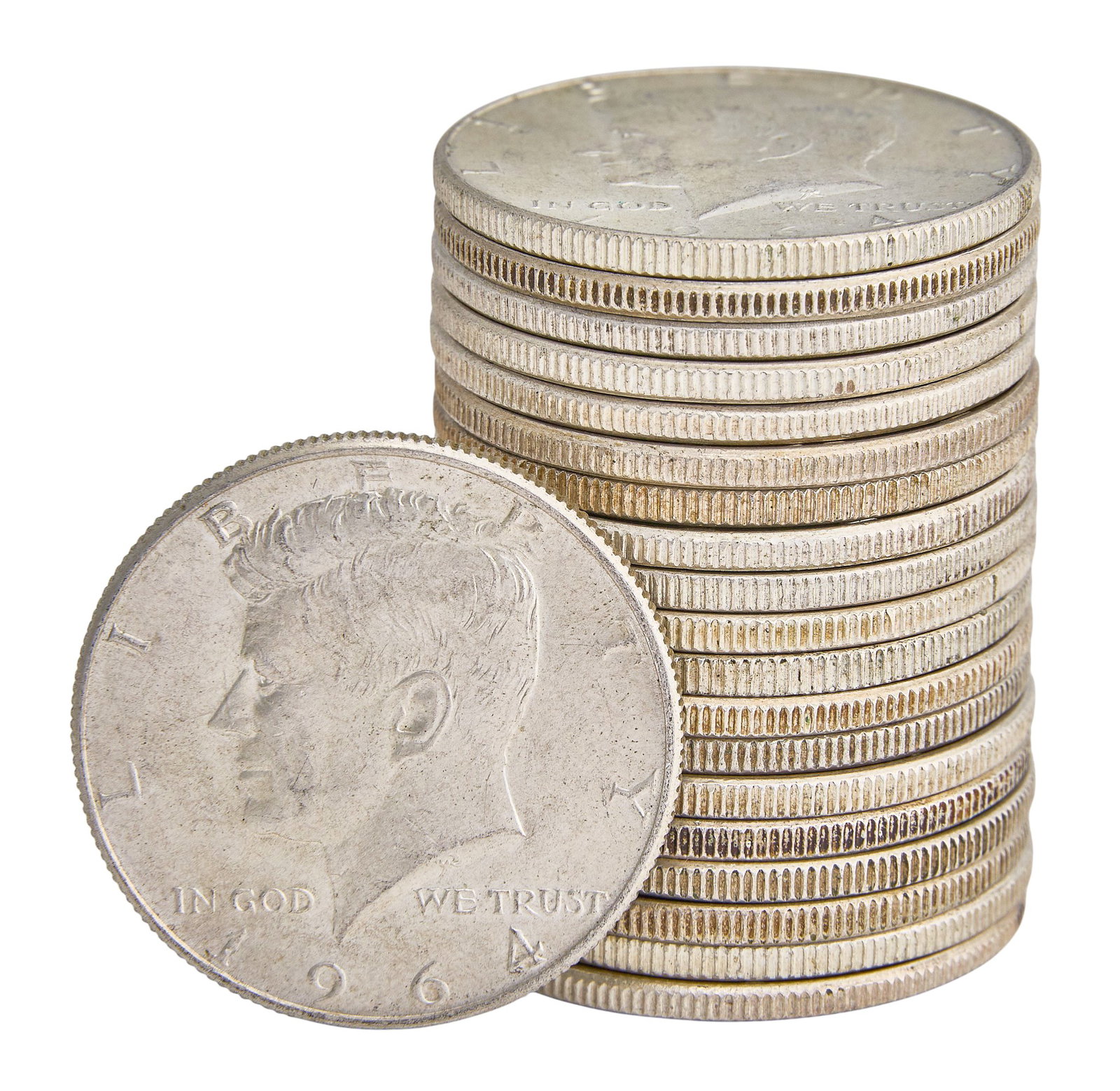 (20) 1964 Kennedy Half Dollar Silver Coins: Twenty 1964 silver Kennedy Half Dollars Provenance: Property from the collection of an industrial chemicals entrepreneur, from his Alamo Heights, Texas home 