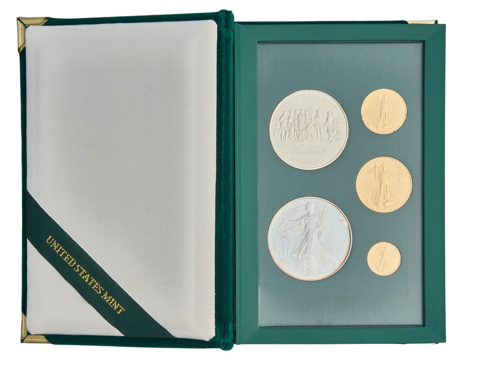 US Mint Philadelphia American Eagle Coin Set: US Mint Philadelphia American Eagle coin set, with original box, and COA Provenance: Property from the Estate of Joy Speck Wilson (1942-2026) from her Menard, Texas ranch home