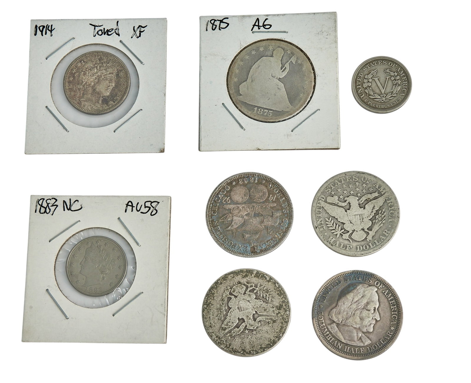 Eight Assorted American Vintage Coins (1 of 2)