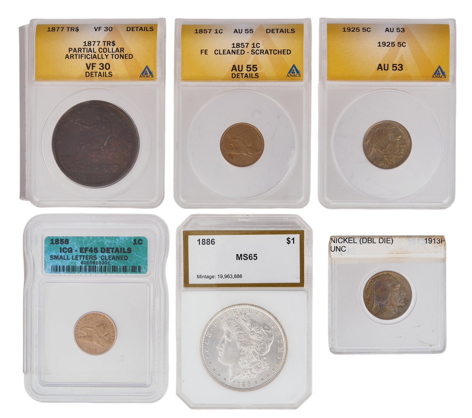 (6) Assorted Silver Coins (1 of 2)