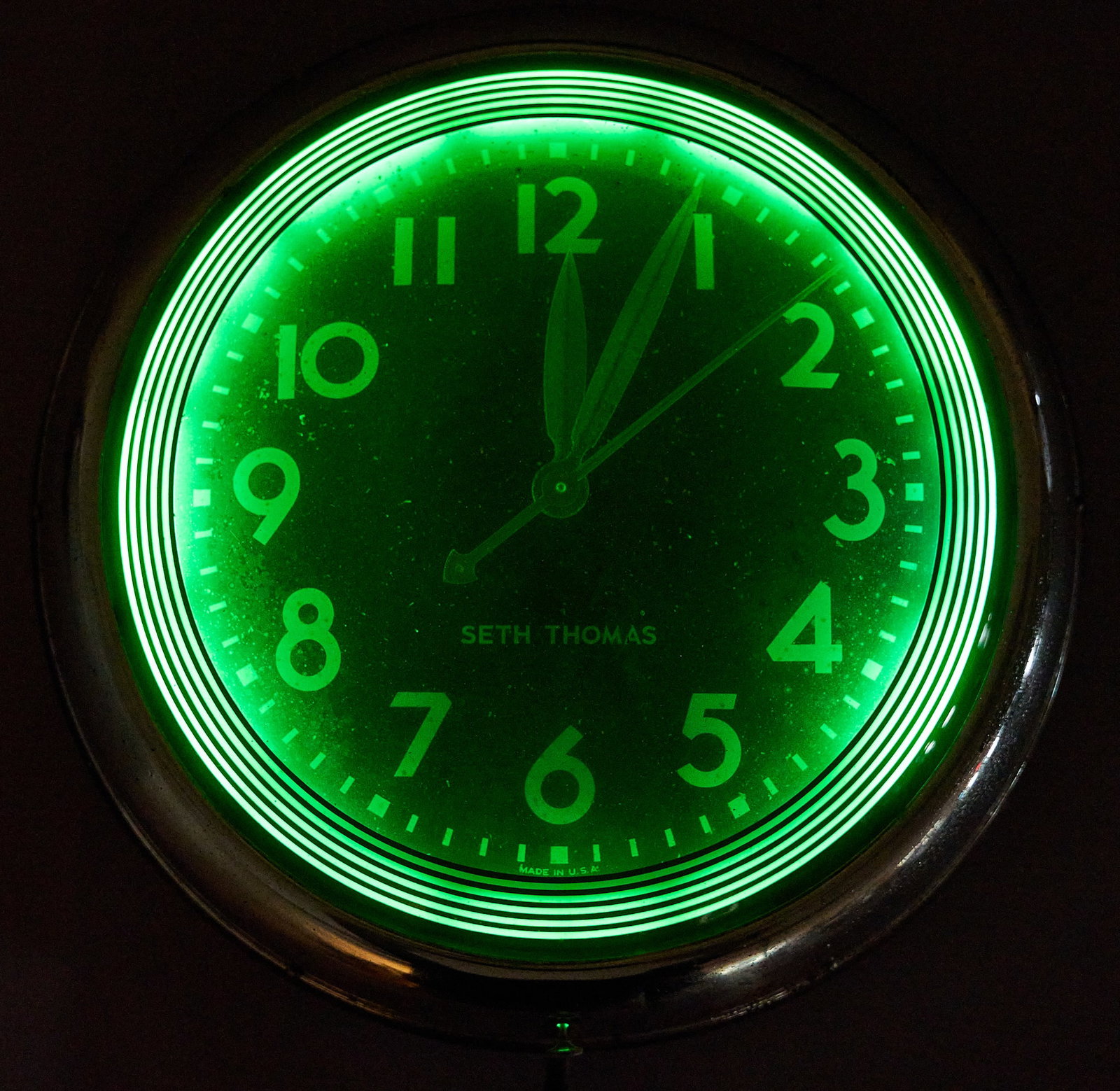 Art Deco Seth Thomas Neon Clock (1 of 4)