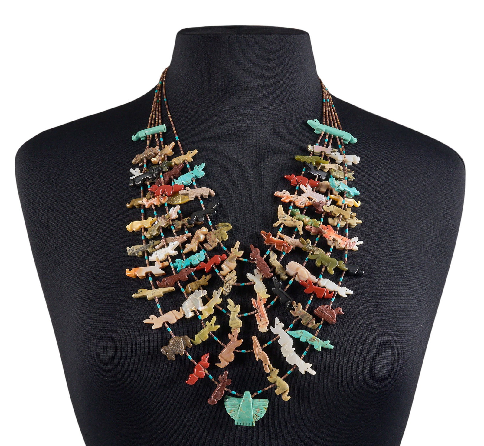 Multi-Strand Beaded Fetish Necklace (1 of 4)
