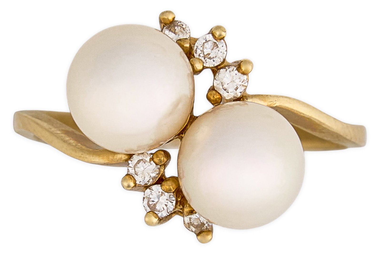 14K Diamond & Pearl Ring (1 of 3)