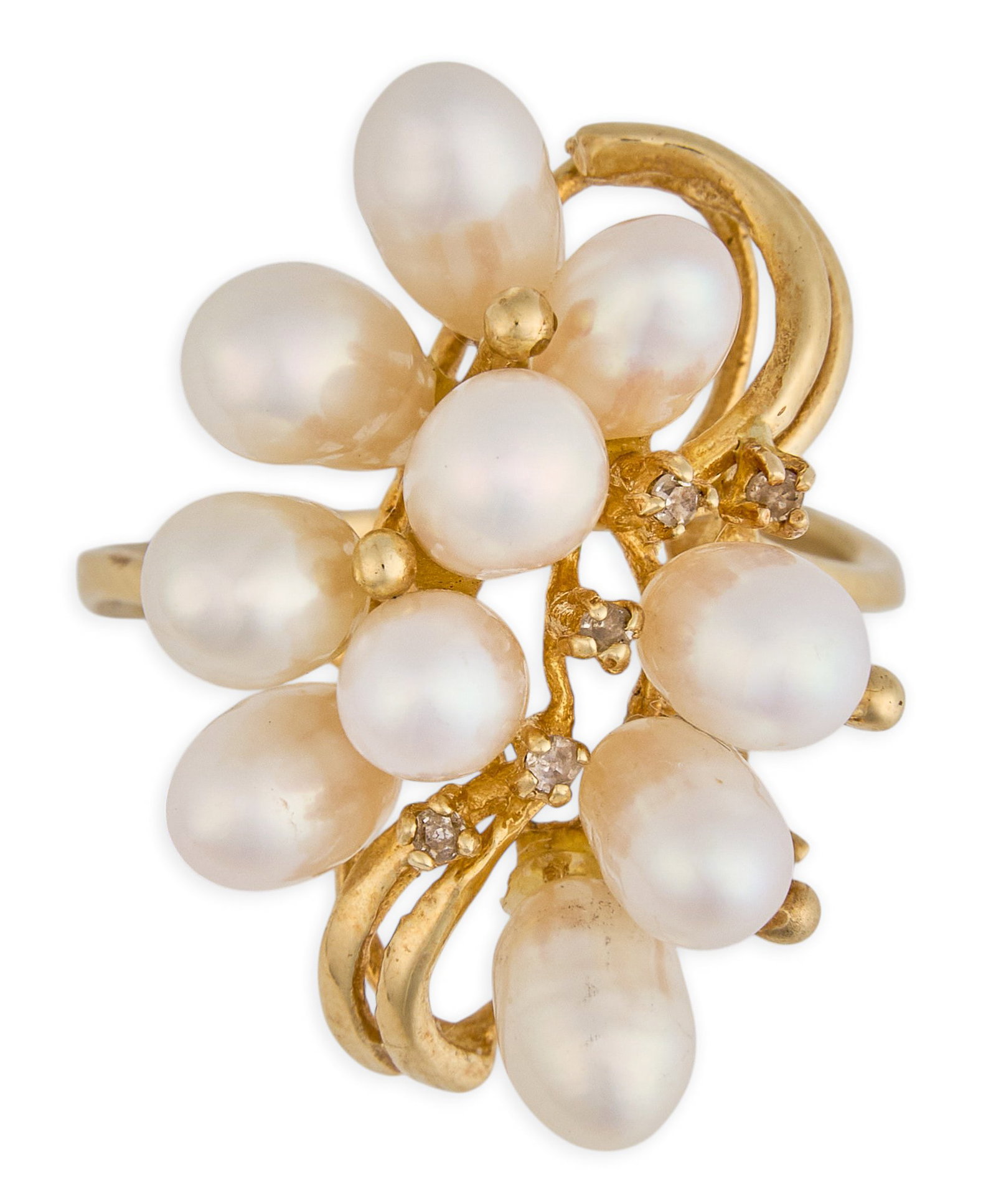 14K Pearl & Diamond Ring (1 of 6)