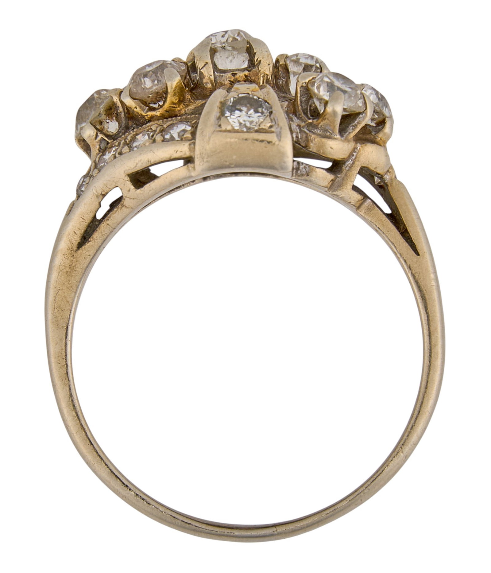 14K Diamond Cluster Ring - 4