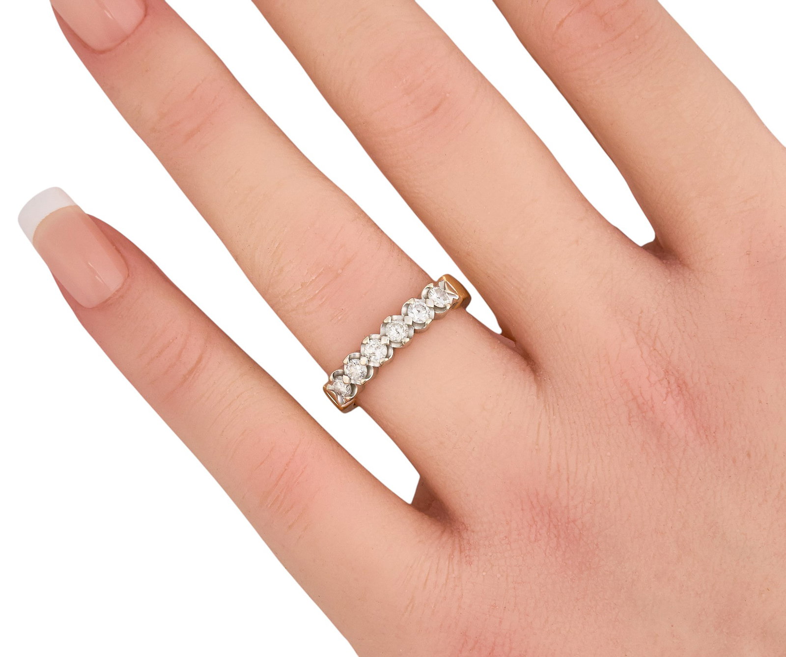 14K/Platinum Diamond Ring - 2