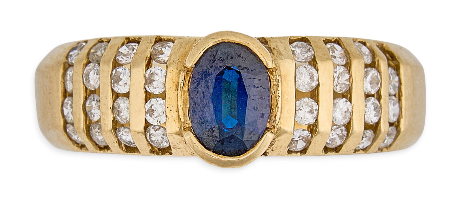 14K Sapphire & Diamond Ring (1 of 5)