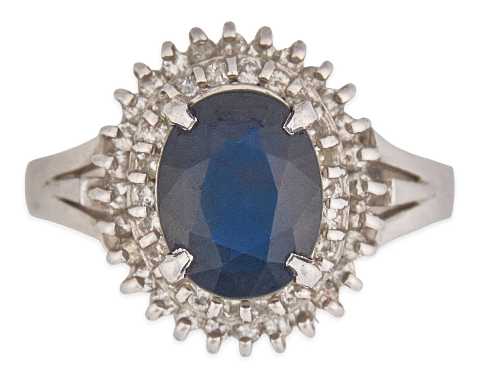 Platinum Diamond Sapphire Ring (1 of 5)