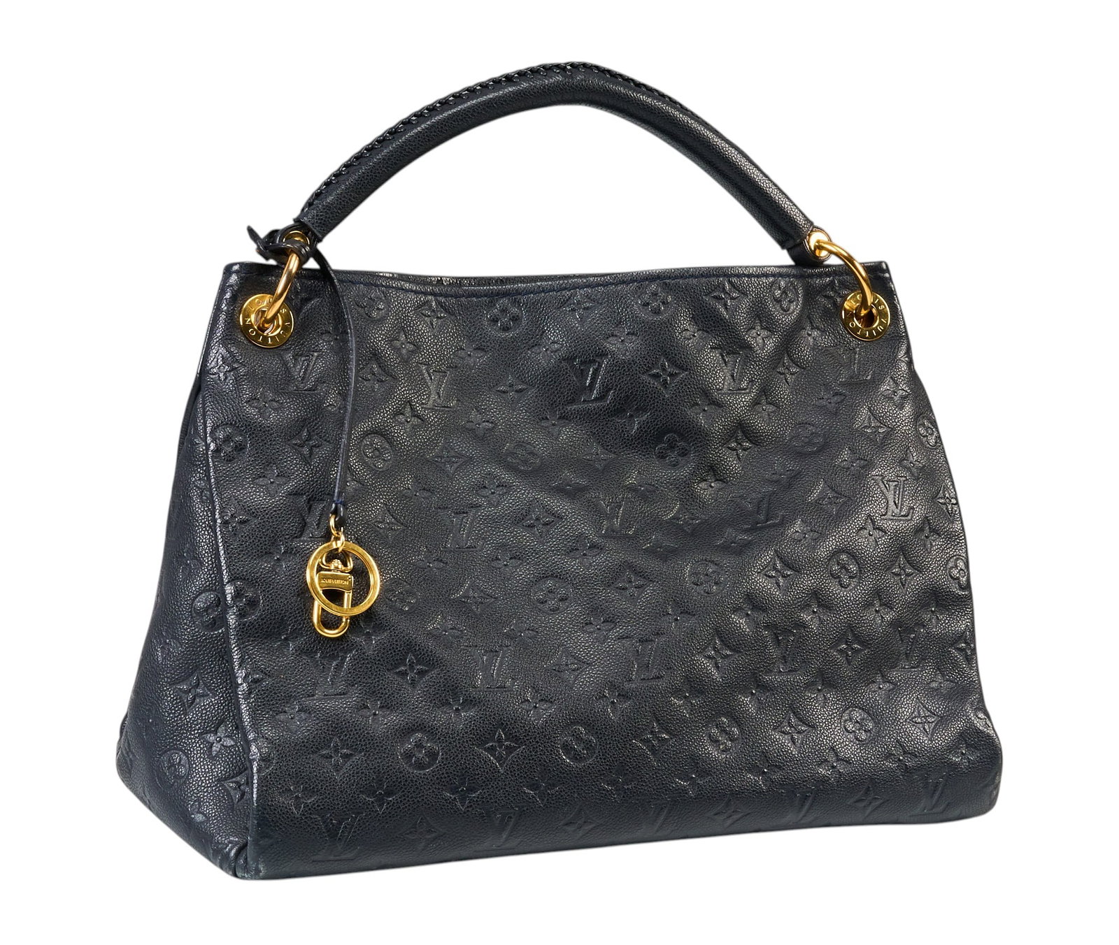 Louis Vuitton Artsy Tote: Louis Vuitton Artsy tote bag in Inifini Navy monogram Empreinte leather with golden hardware, marked CA1172, includes dustbag 21 in. x 13 in. x 7.5 in. Provenance: Property from a home in San