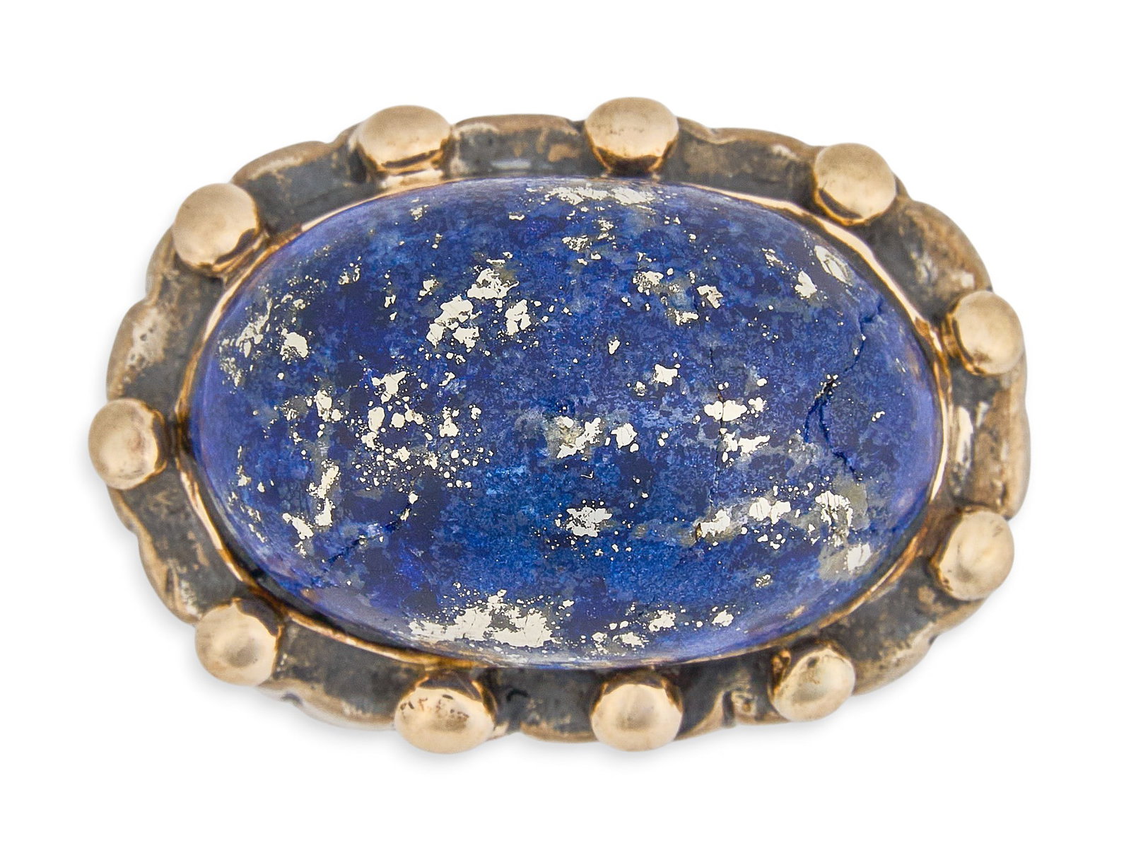 14K/Sterling Lapis Dome Ring (1 of 5)