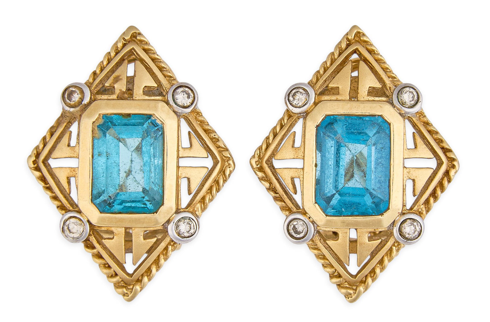 14K Topaz & Diamond Earrings (1 of 6)
