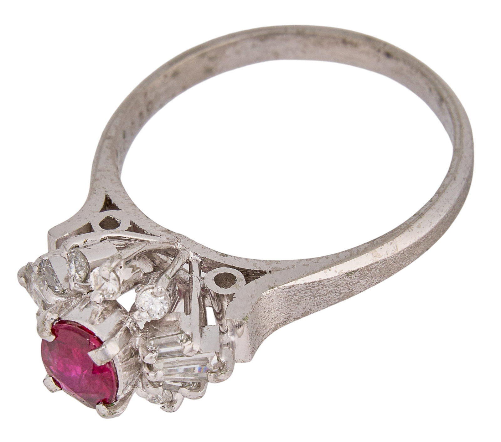 Platinum Ruby & Diamond Ring - 3