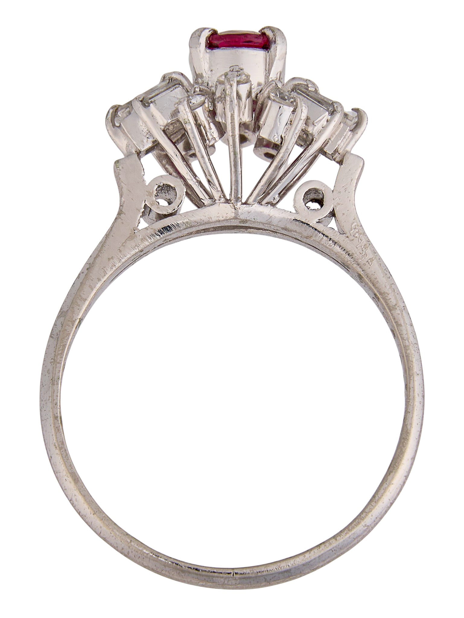 Platinum Ruby & Diamond Ring - 4