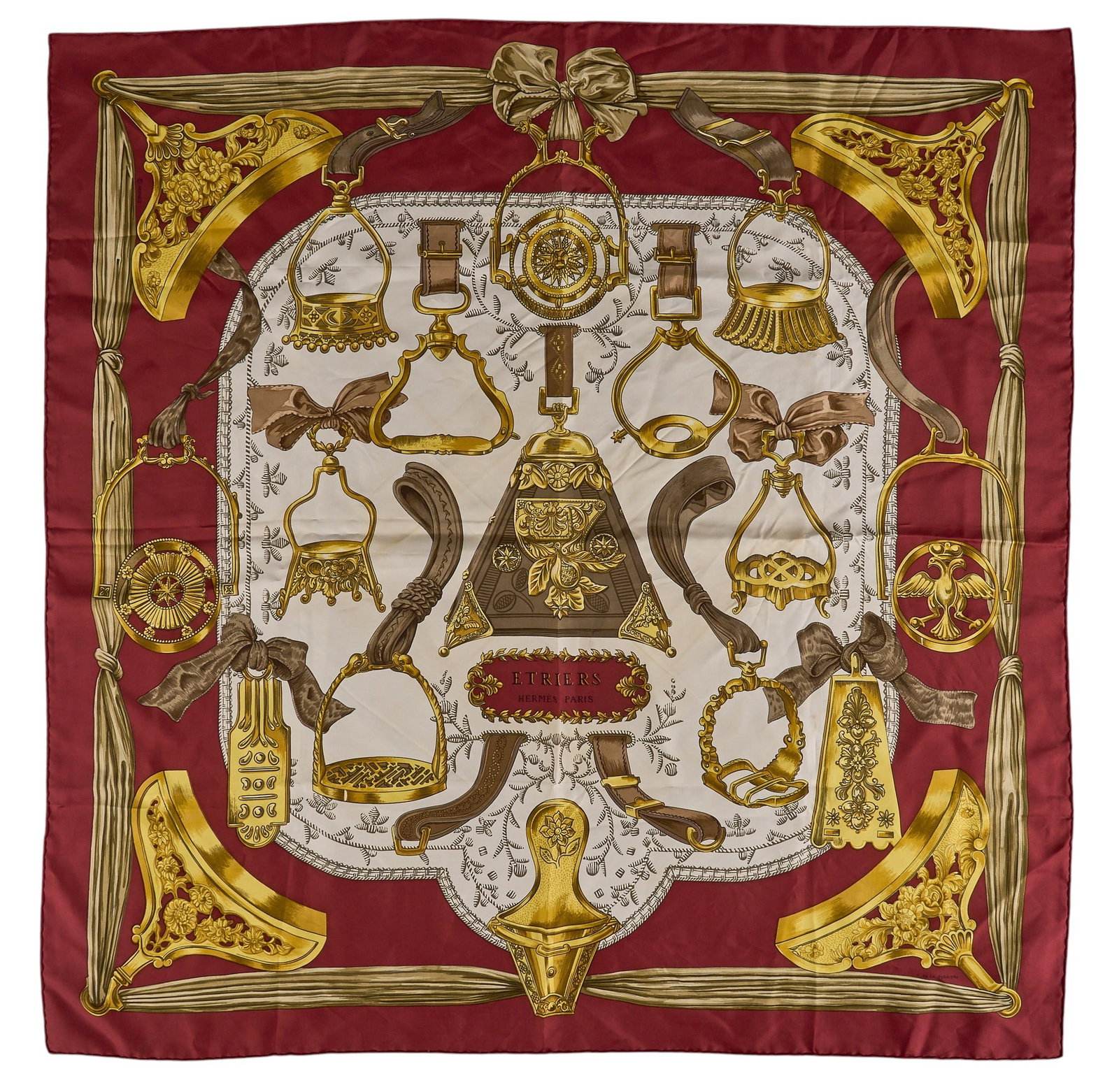 Hermès "Etriers" silk scarf (1 of 5)