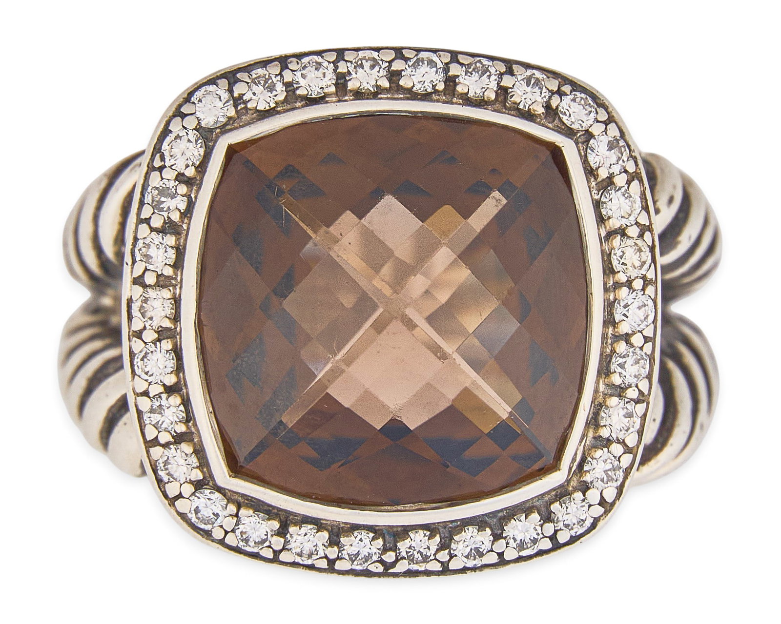 David Yurman Sterling Silver Albion Smoky Quartz Ring (1 of 4)