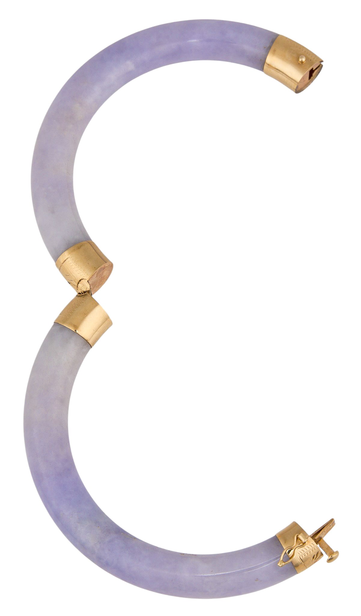 14K Lavender Jade Bangle - 3
