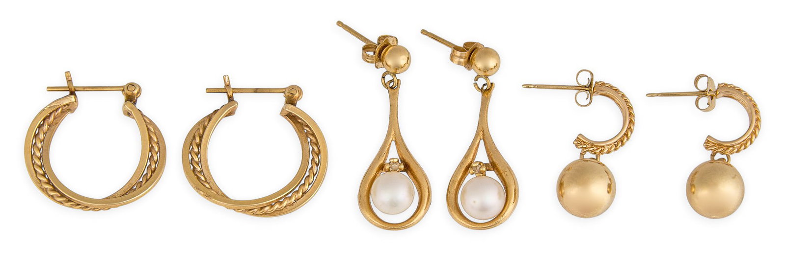 (3) Pairs of 14K Earrings (1 of 2)