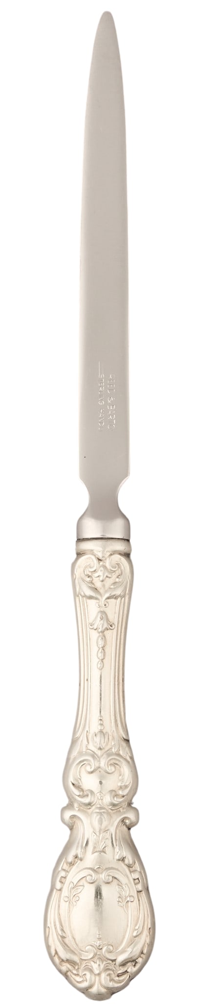 Reed and Barton Sterling Silver Letter Opener: Reed and Barton sterling silver letter opener Length: 7.75 in Provenance: Property from the collection of an industrial chemicals entrepreneur, from his Alamo Heights, Texas home