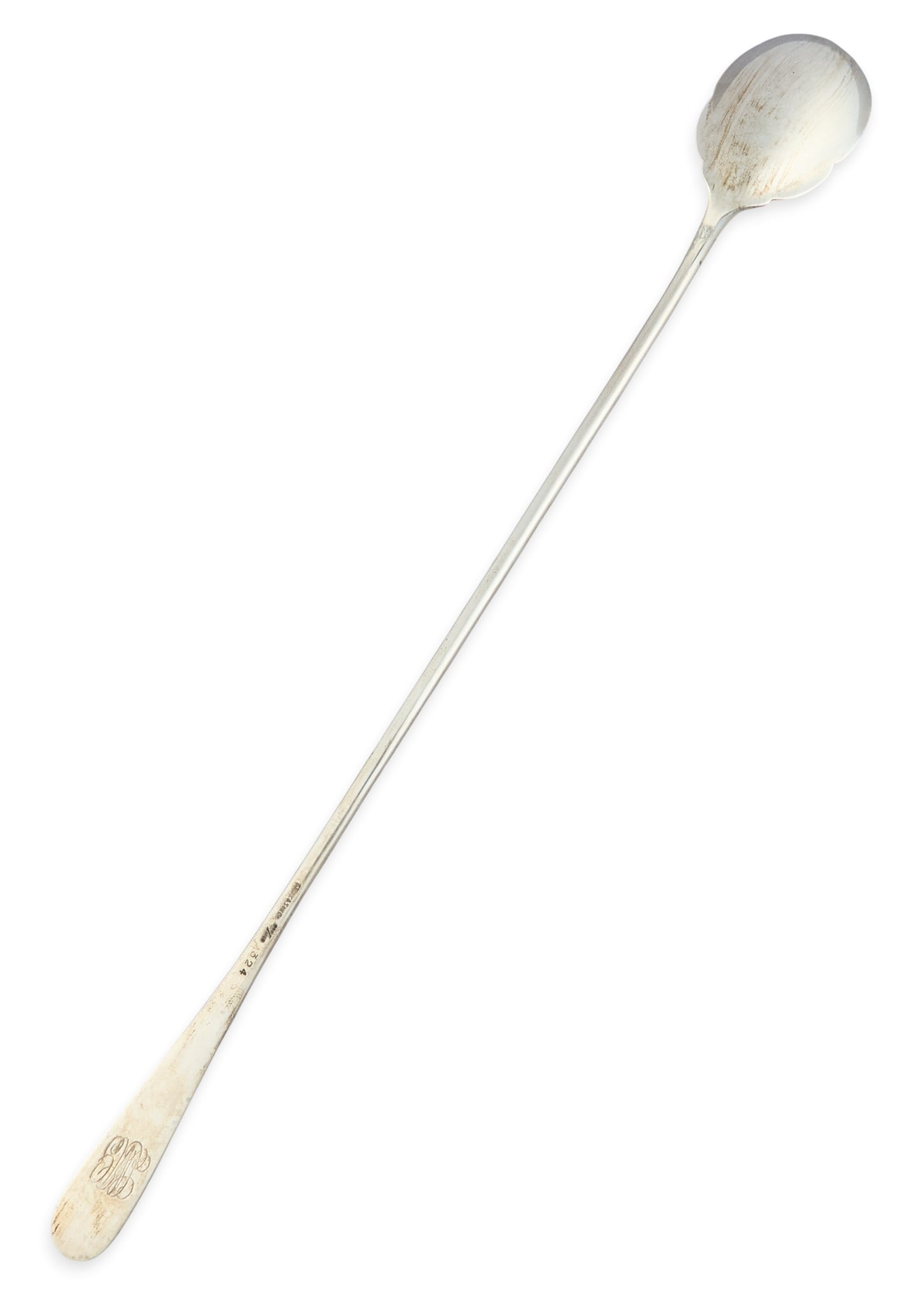 Long Sterling Silver Repousse Mixing Spoon - 2
