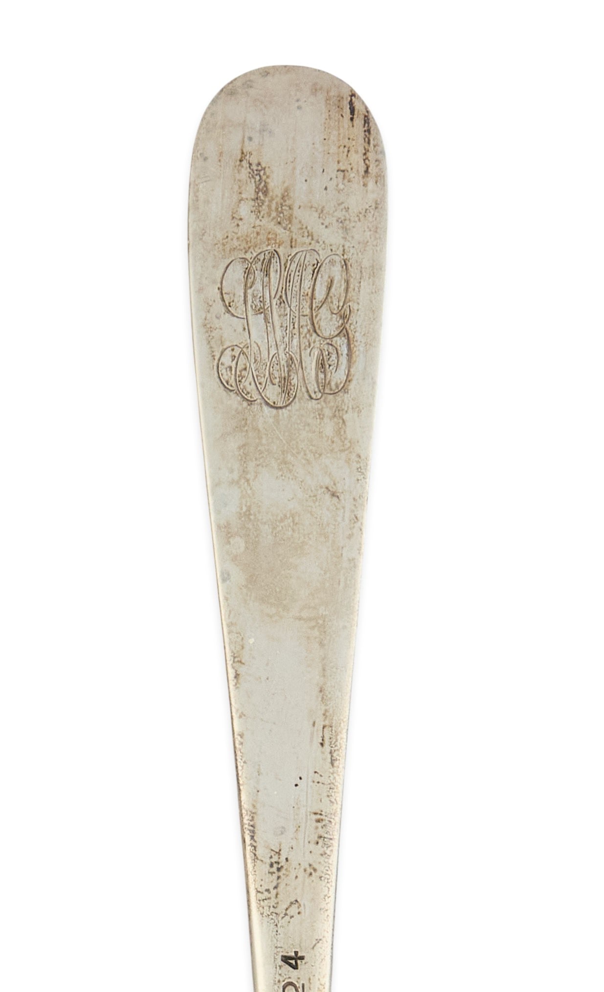 Long Sterling Silver Repousse Mixing Spoon - 5