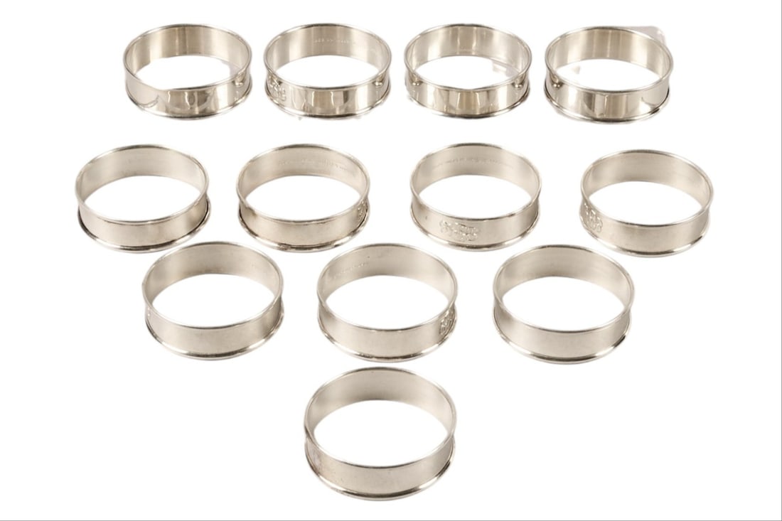 Collection of (12) Sterling Silver Napkin Rings (1 of 3)