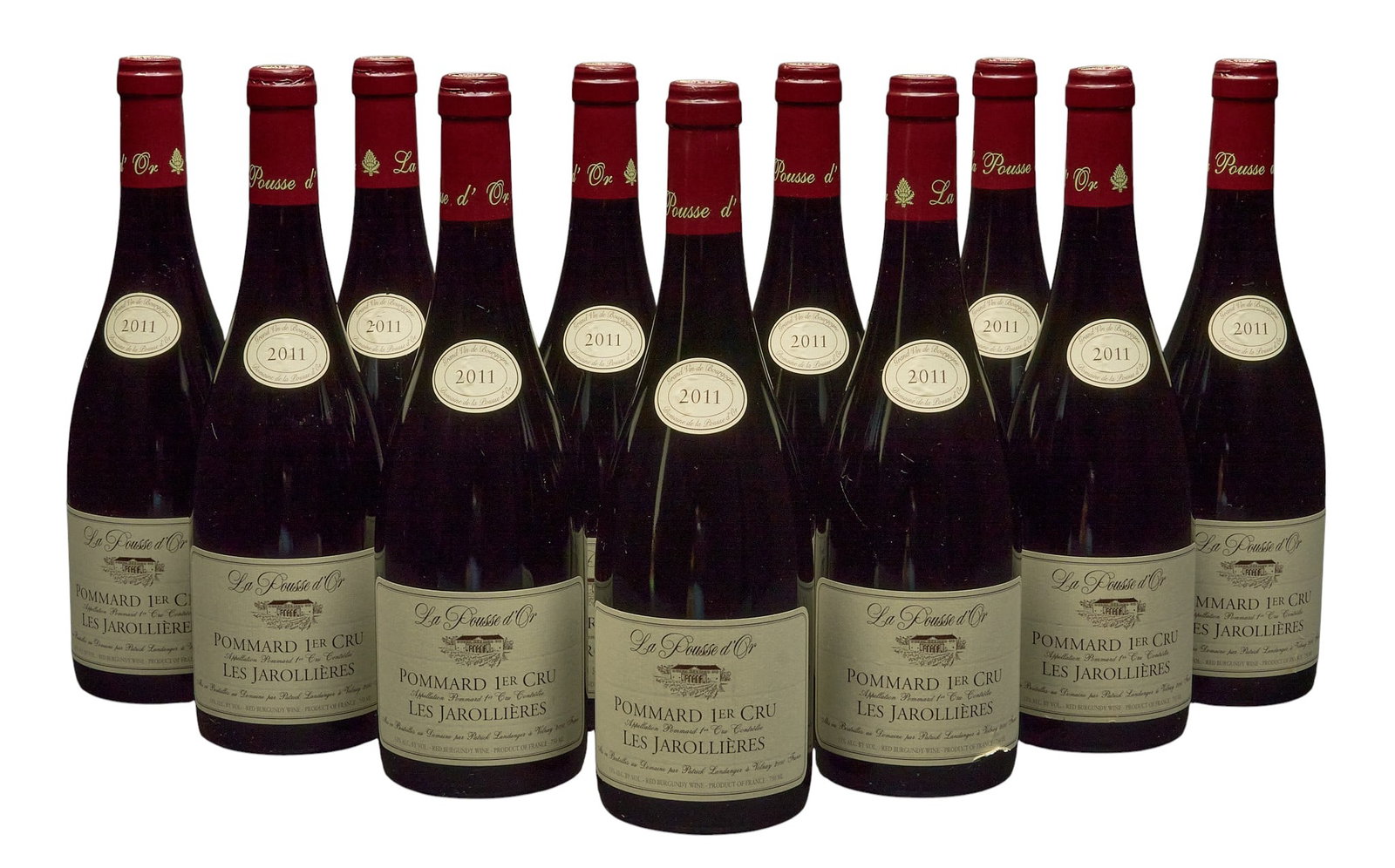 (11) 2011 La Pousse d'Or Les Jarollieres Premier Cru: Eleven bottles of 2011 La Pousse d'Or Les Jarollieres Premier Cru Provenance: Property from the custom chilled cellar of the Cordillera Ranch home of prominent attorney David J. Arata