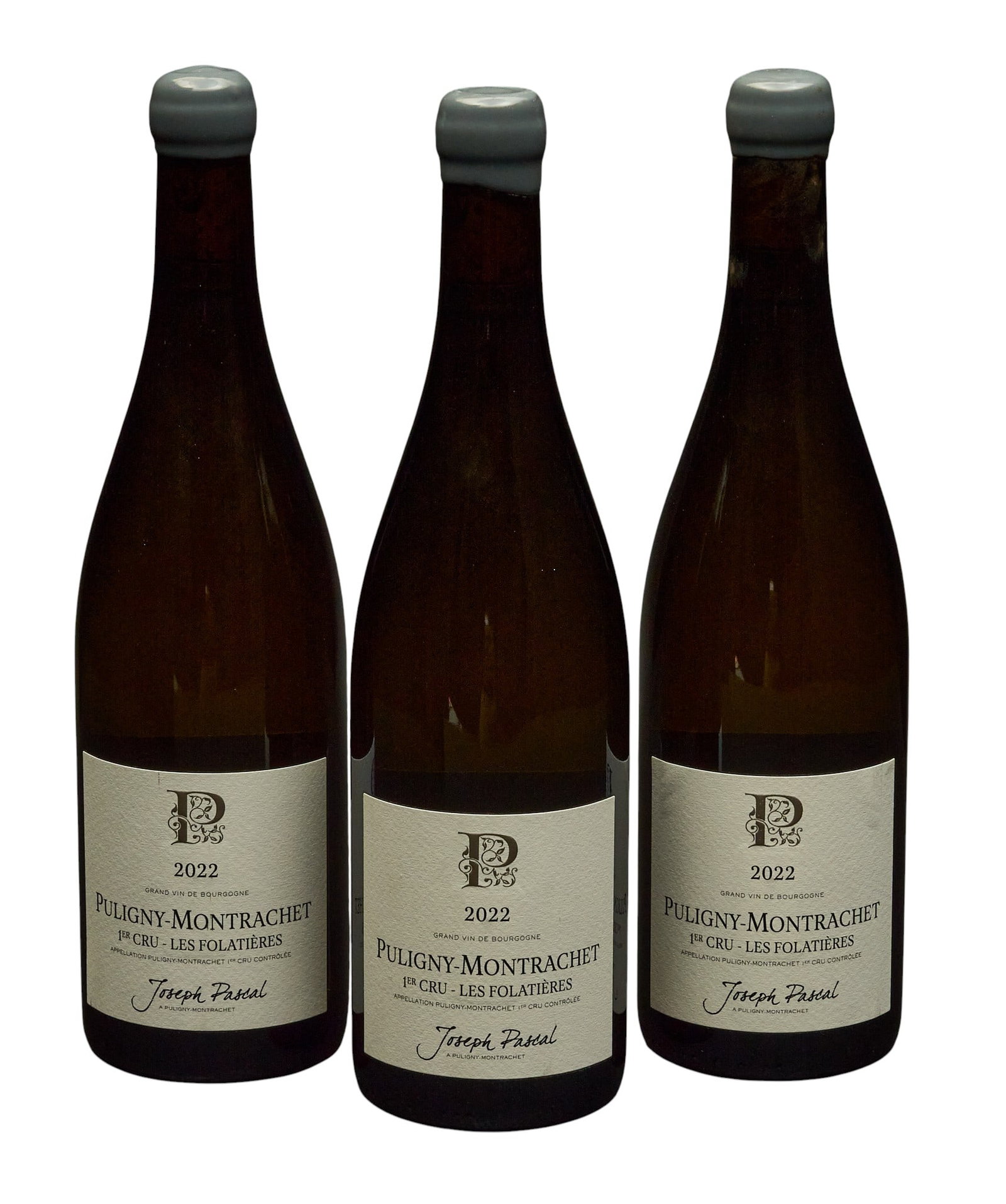 (3) 2022 Joseph Pascal Puligny-Montrachet: Three bottles of 2022 Joseph Pascal Puligny-Montrachet Provenance: Property from the custom chilled cellar of the Cordillera Ranch home of prominent attorney David J. Arata
