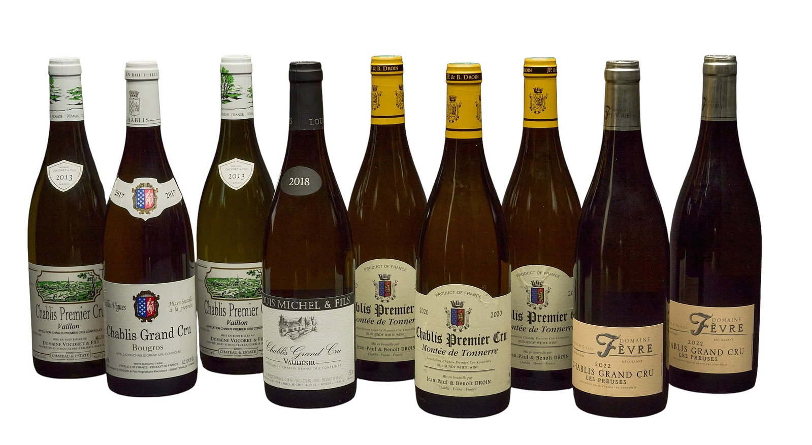 (9) Chablis Various Years & Makers (1 of 2)