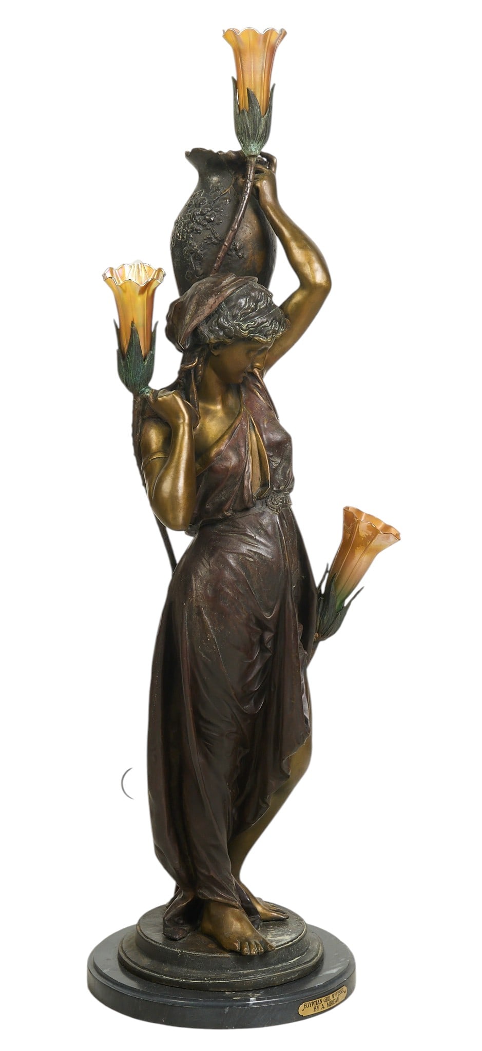 Auguste Moreau Bronze Recast Lamp (1 of 3)