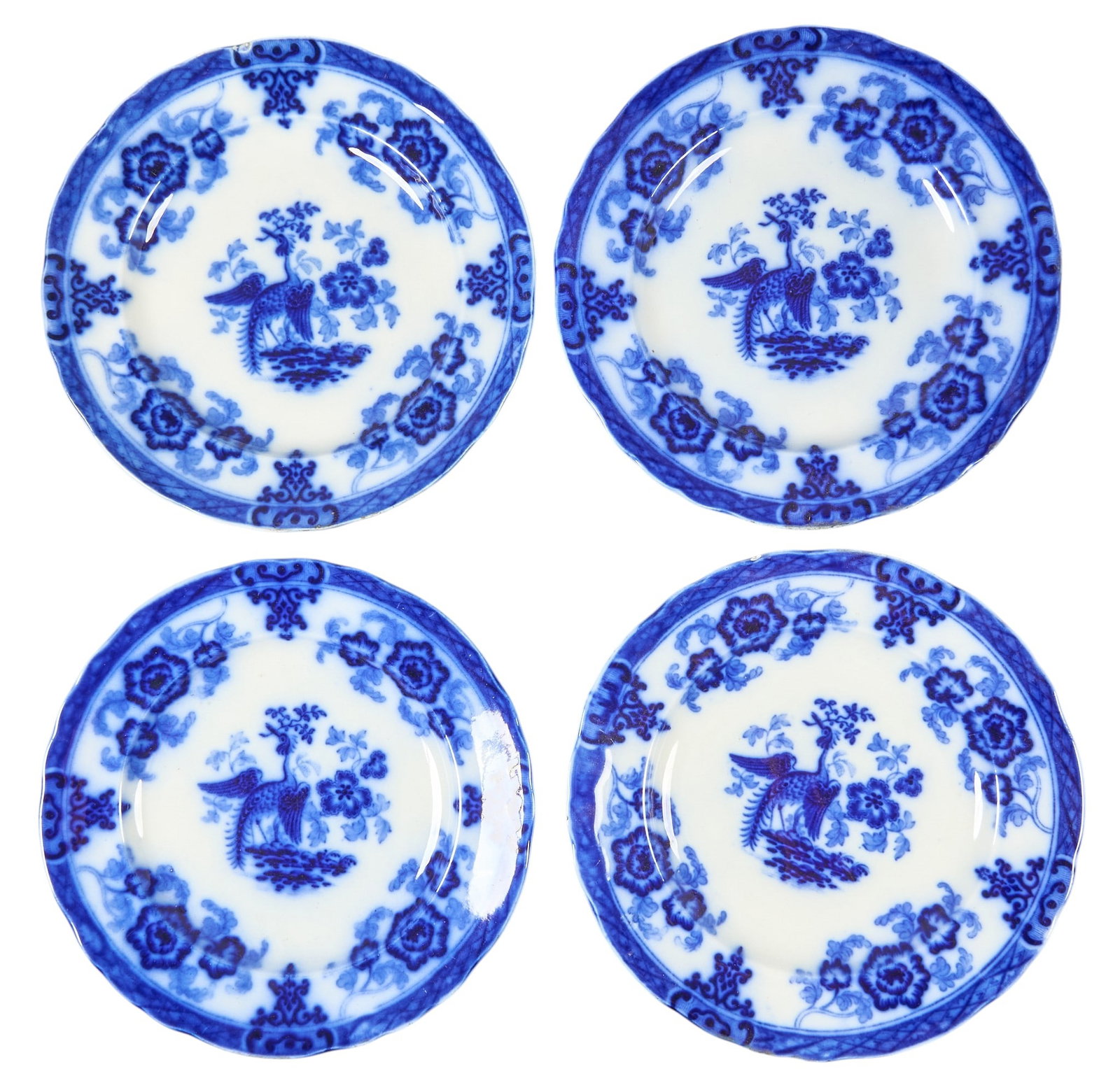 Set of (4) Chinese Porcelain Dinner Plates (1 of 4)