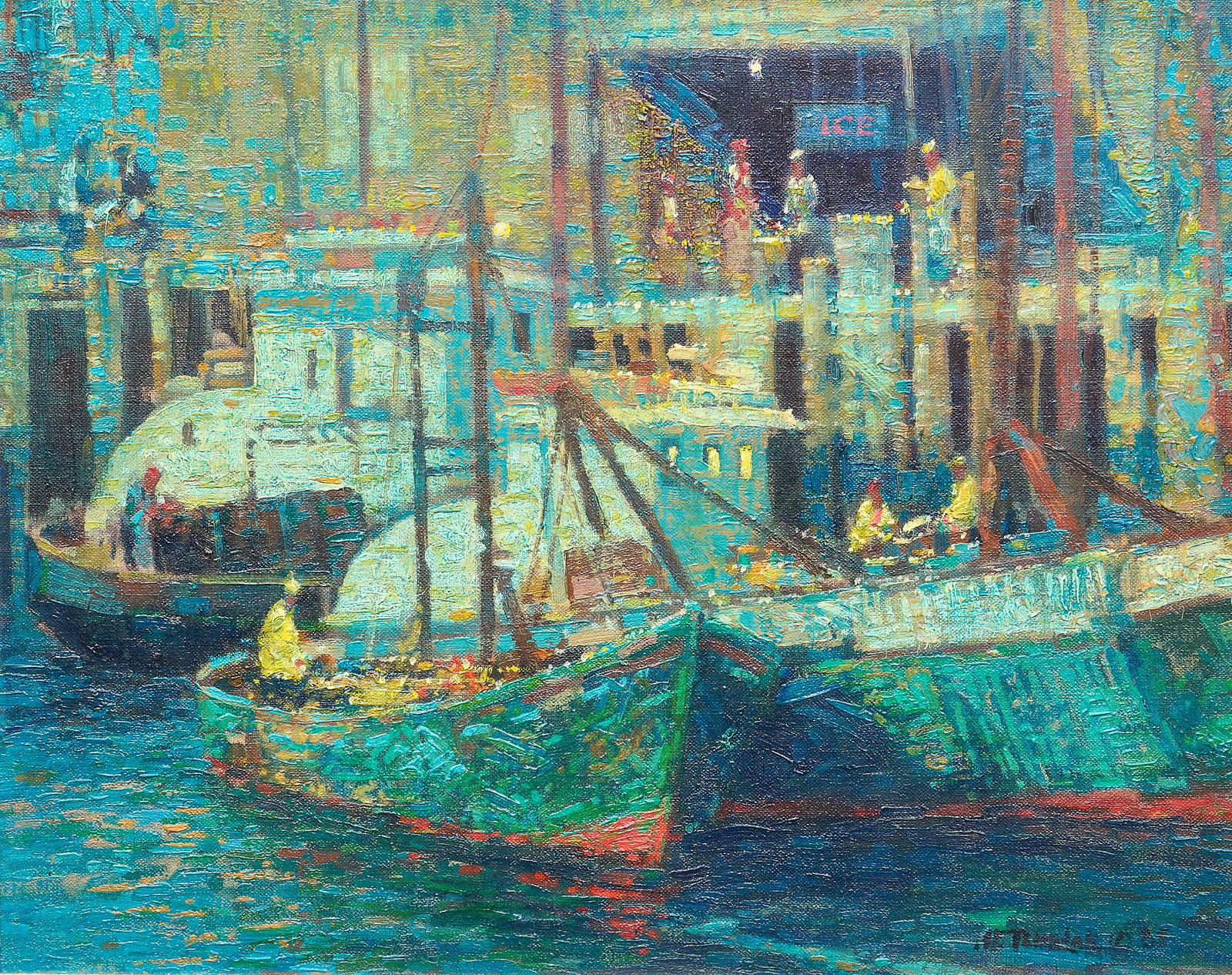 John Terelak, “Gloucester Fisherman: John Charles Terelak (Amer., b. 1942), “Gloucester Fisherman”, oil on canvas, signed and dated lower right, 1985 sight: 16 x 20 in., frame: 24.5 x 28 in. Provenance: Originally
