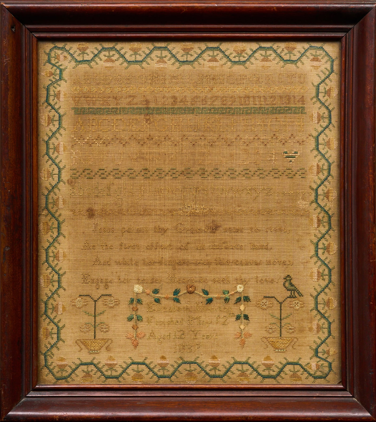 Antique Embroidery Sampler - 2