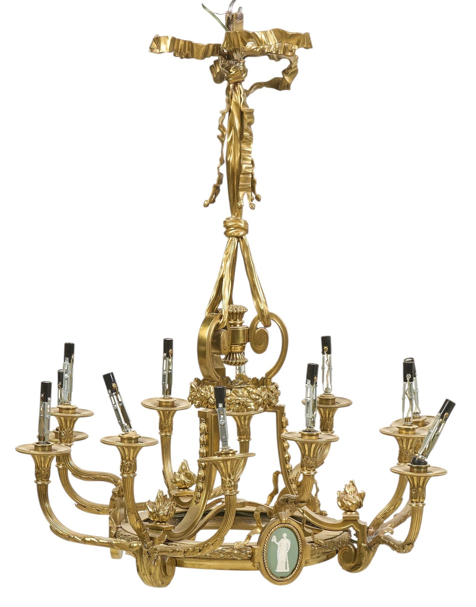 Gilt Twelve-Light Chandelier (1 of 3)