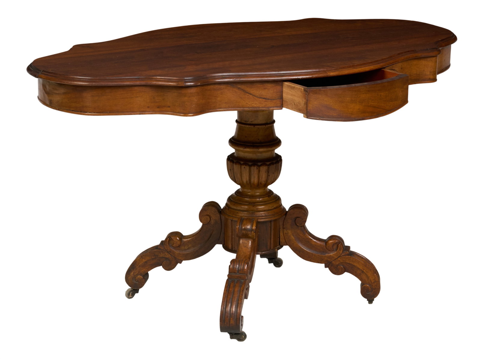 Antique Walnut Center Table - 4
