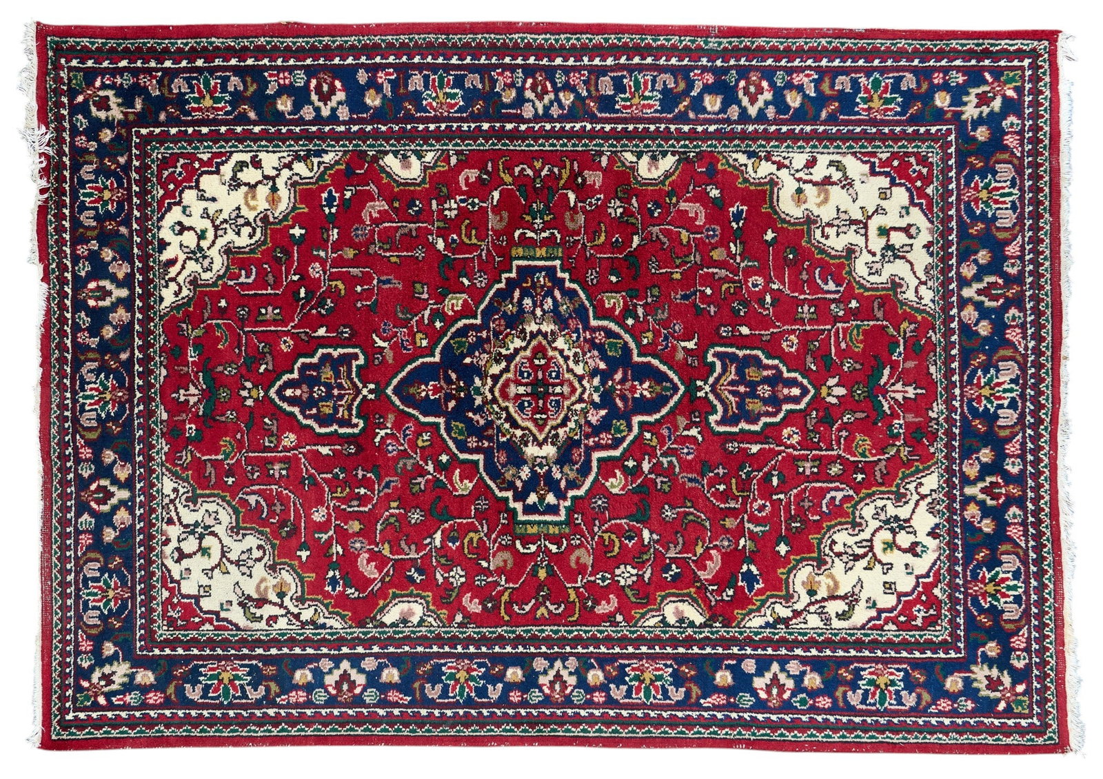 Hand-Knotted Tabriz Area Rug, 7 ft. 10 in. x 5 ft. 7 in.: Hand-knotted Tabriz area rug 7 ft. 10 in. x 5 ft. 7 in.